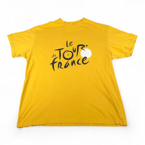 Tour De France Shirt Adult EXTRA LARGE Yellow Cycling Bicycle Race France Y2K